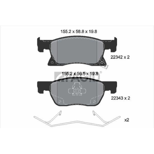 PAGID Bremsbelagsatz, Scheibenbremse T2520N