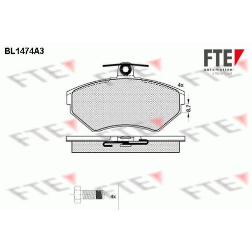 FTE Bremsbelagsatz, Scheibenbremse 9010200