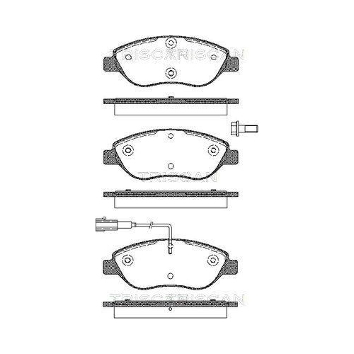 TRISCAN Bremsbelagsatz, Scheibenbremse 8110 15022