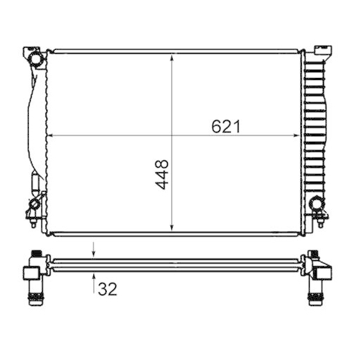 MAHLE Kühler, Motorkühlung BEHR CR 1420 000S