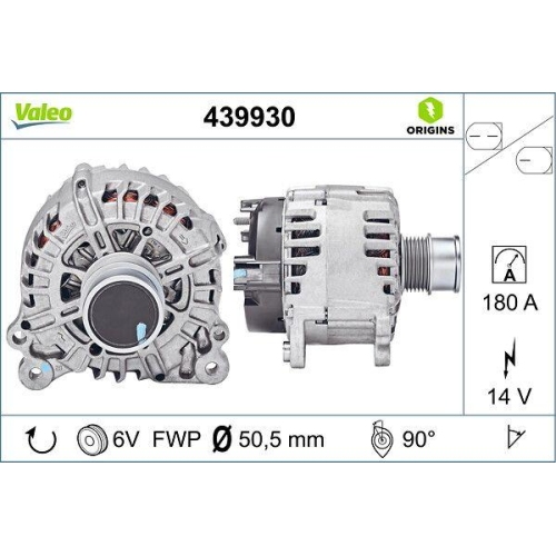 VALEO Generator VALEO ORIGINS - NEW O.E. TECHNOLOGIE 439930
