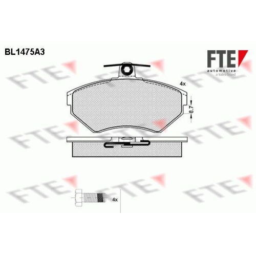 FTE Bremsbelagsatz, Scheibenbremse 9010202