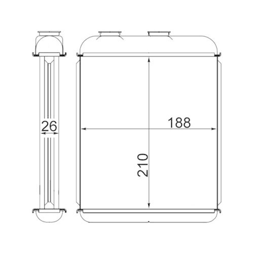 MAHLE W&auml;rmetauscher, Innenraumheizung BEHR AH 41 000S
