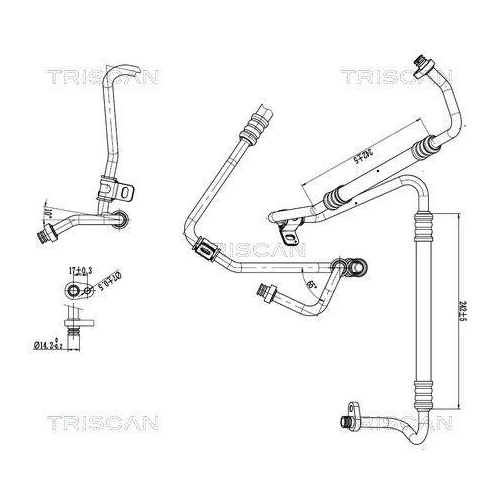 TRISCAN Hochdruck-/Niederdruckleitung, Klimaanlage 9010 28062