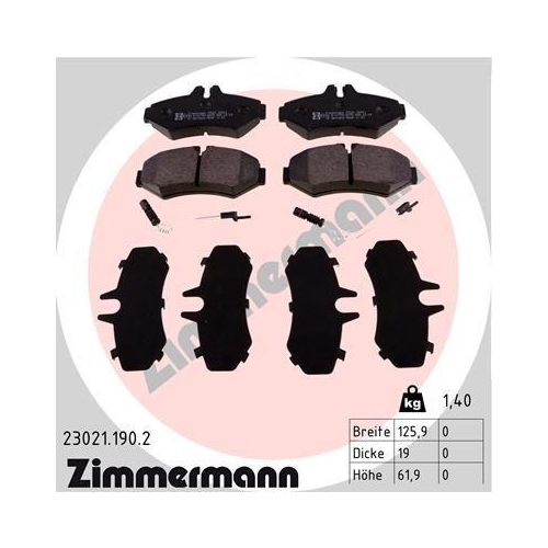ZIMMERMANN Bremsbelagsatz, Scheibenbremse 23021.190.2