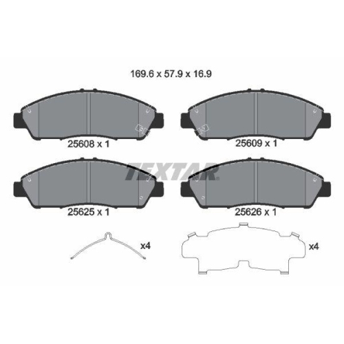 TEXTAR Bremsbelagsatz, Scheibenbremse 2560801