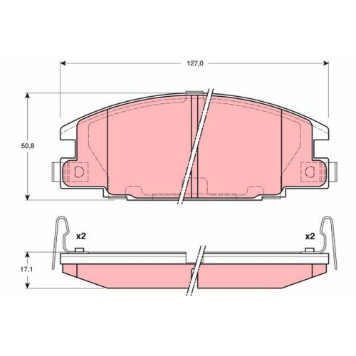 TRW Bremsbelagsatz, Scheibenbremse GDB3161