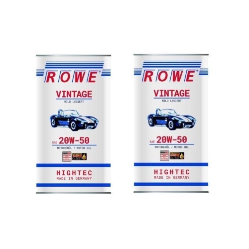 20W 50 Motoröl ROWE VINTAGE SAE 20W50 Oldtimer Youngtimer Öl API SF CD 10 Liter