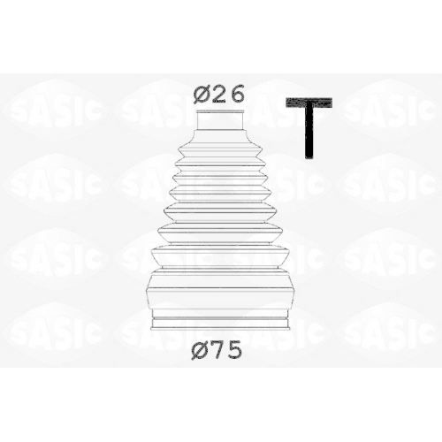 SASIC Faltenbalgsatz, Antriebswelle 1906147