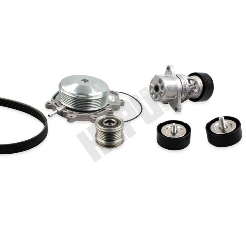 HEPU Wasserpumpe + Keilrippenriemensatz PK15130