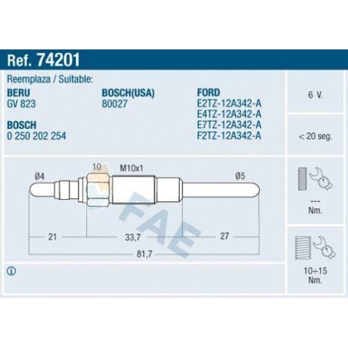FAE Gl&uuml;hkerze 74201