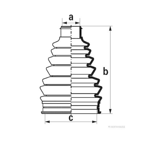 HERTH+BUSS JAKOPARTS Faltenbalgsatz, Antriebswelle J2868005