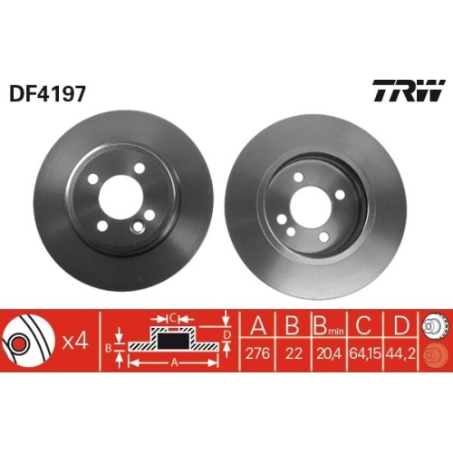 TRW Bremsscheibe DF4197