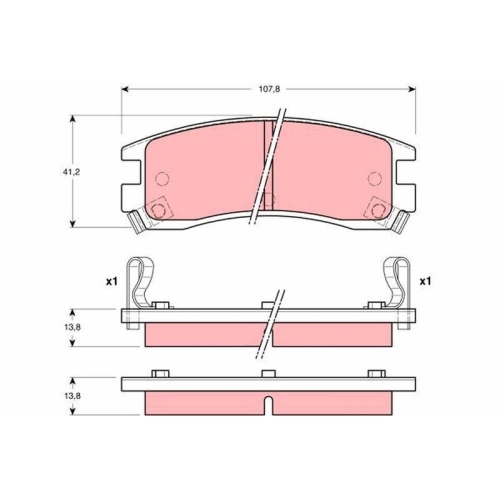 TRW Bremsbelagsatz, Scheibenbremse GDB4042