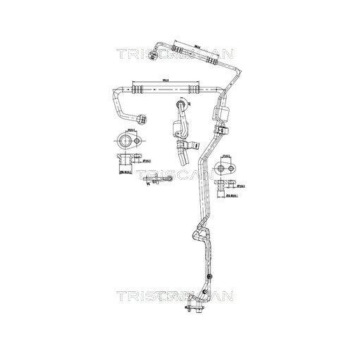 TRISCAN Hochdruck-/Niederdruckleitung, Klimaanlage 9010 28064