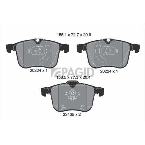 PAGID Bremsbelagsatz, Scheibenbremse T1551N