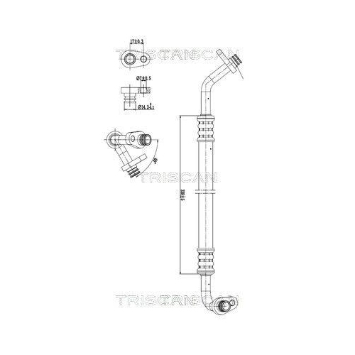TRISCAN Hochdruck-/Niederdruckleitung, Klimaanlage 9010 28036