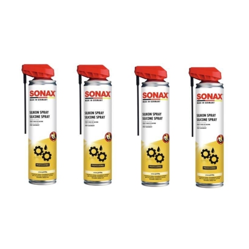 4 St&uuml;ck SONAX SilikonSpray mit EasySpray, 400 ml 03483000