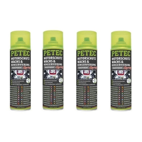 4x PETEC Motorschutz Wachs & Konservierung 500ml Motor Schutz Versiegelung 73430