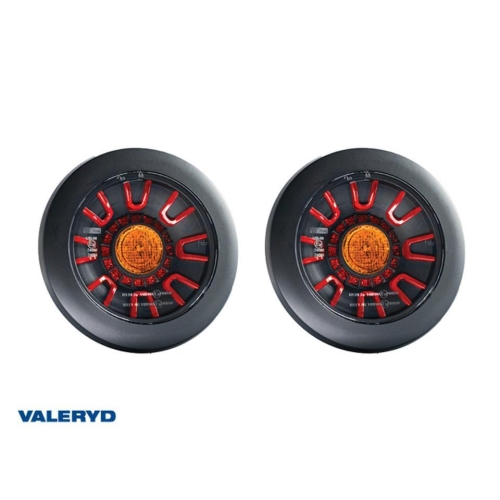 LED-R&uuml;cklicht SCANDI-313 schwarz Valeryd Rechts/Links &Oslash;155&times;39mm 12-36V 2-er Pack
