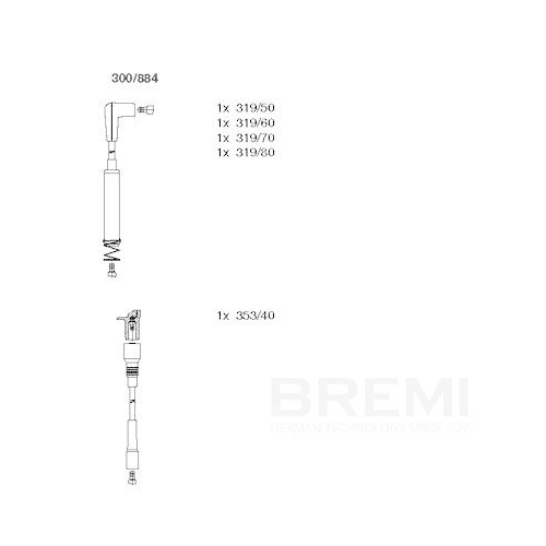 BREMI Z&uuml;ndleitungssatz 300/884