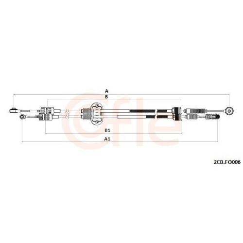 COFLE Seilzug, Schaltgetriebe 92.2CB.FO006