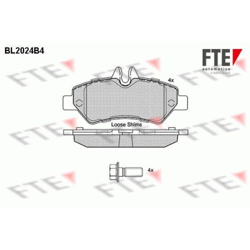 FTE Bremsbelagsatz, Scheibenbremse 9010612