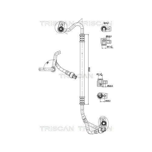 TRISCAN Hochdruck-/Niederdruckleitung, Klimaanlage 9010 16041