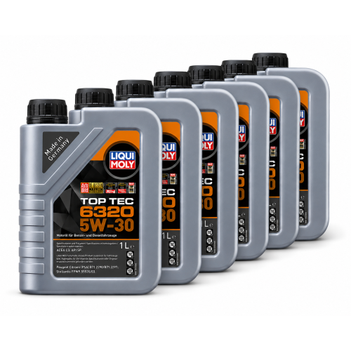Motor&ouml;l Motoren&ouml;l LIQUI MOLY Top Tec 6320 5W-30 - 6 Liter 6L 23157