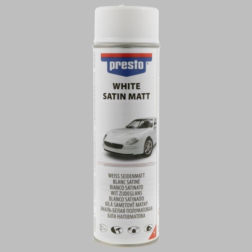 Presto Rallye Lackspray wei&szlig; seidenmatt Spr&uuml;hfarbe Buntlack Acryl 500ml 385803