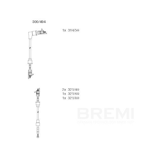 BREMI Z&uuml;ndleitungssatz 300/494
