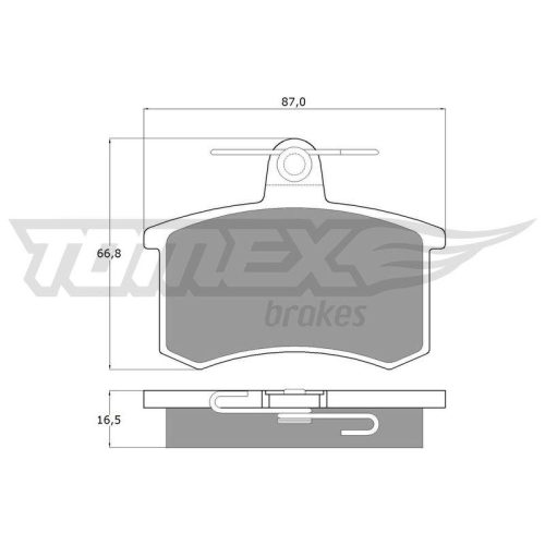 TOMEX Brakes Bremsbelagsatz, Scheibenbremse TX 10-62