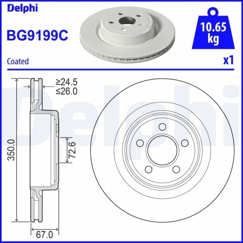 DELPHI Bremsscheibe BG9199C