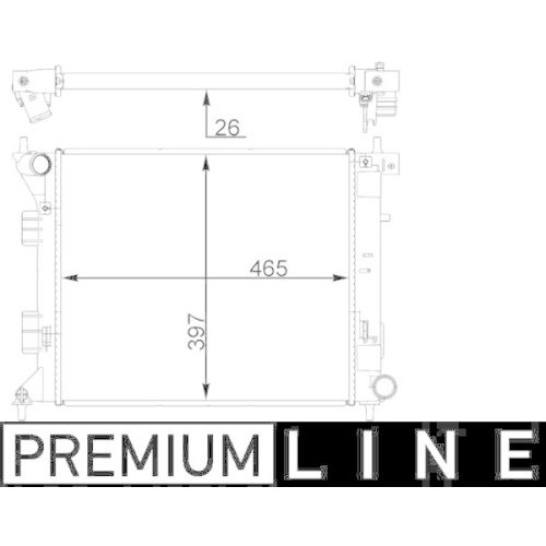 MAHLE K&uuml;hler, Motork&uuml;hlung BEHR *** PREMIUM LINE *** CR 1407 000P