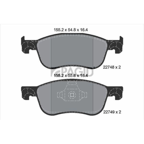 PAGID Bremsbelagsatz, Scheibenbremse T2793N