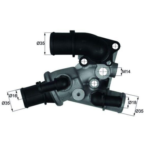 MAHLE Thermostat, K&uuml;hlmittel BEHR TI 140 80D