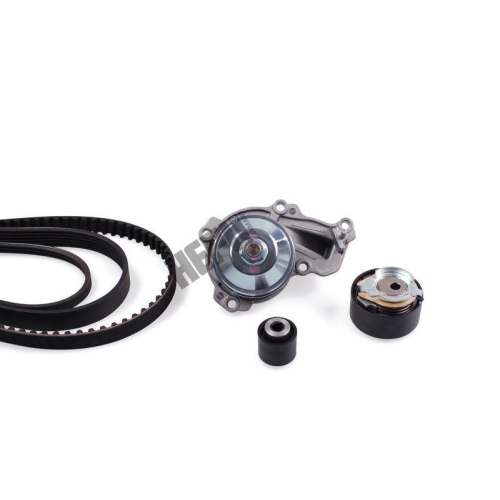 HEPU Wasserpumpe + Zahn-/Keilrippenriemensatz PK09080