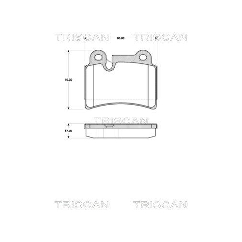 TRISCAN Bremsbelagsatz, Scheibenbremse 8110 29067
