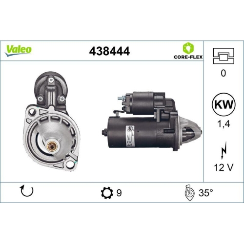 VALEO Starter VALEO CORE-FLEX 438444