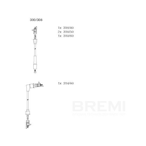 BREMI Z&uuml;ndleitungssatz 300/308