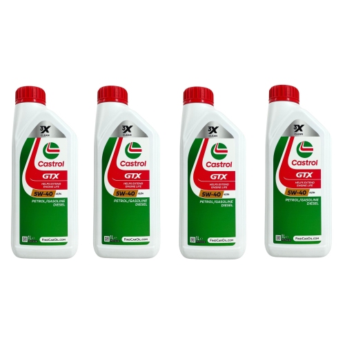 Motor&ouml;l Castrol GTX 5W-40 A3/B4 VW 505 502 Renault MB BMW Longlife 4Liter 15F686
