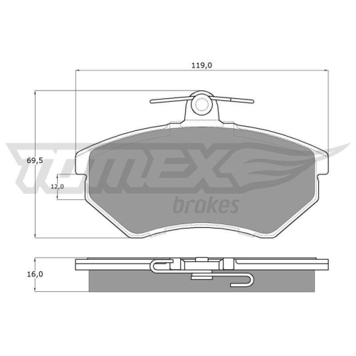 TOMEX Brakes Bremsbelagsatz, Scheibenbremse TX 10-63
