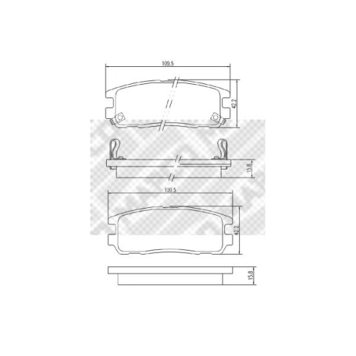MAPCO Bremsbelagsatz, Scheibenbremse 6683