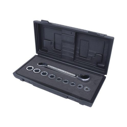 GEARplus Doppel-Ratschenringschl&uuml;ssel-Satz umschaltbar 10-tlg KS TOOLS 503.4645