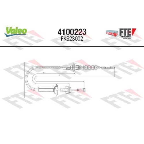 VALEO Seilzug, Kupplungsbet&auml;tigung FTE CLUTCH ACTUATION 4100223