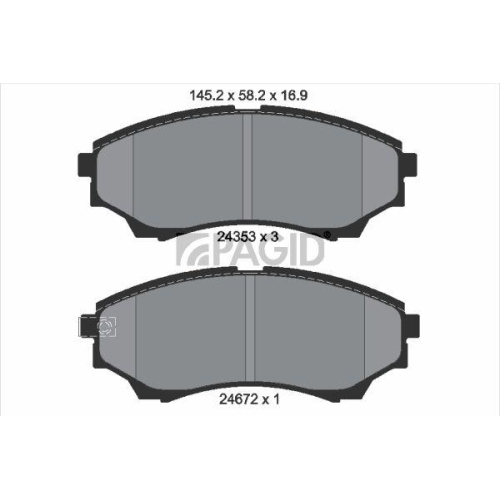 PAGID Bremsbelagsatz, Scheibenbremse T1603N