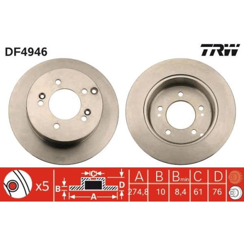TRW Bremsscheibe DF4946