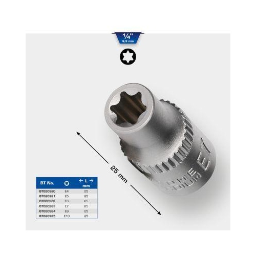 1/4 Zoll Torx-E-Stecknuss, E7 BRILLIANT TOOLS BT020963