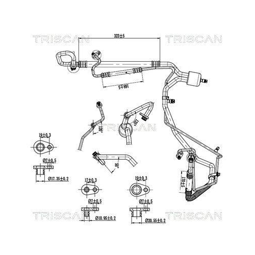 TRISCAN Hochdruck-/Niederdruckleitung, Klimaanlage 9010 28079