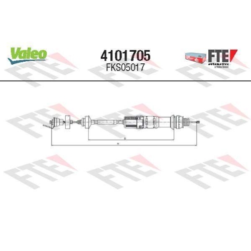 VALEO Seilzug, Kupplungsbet&auml;tigung FTE CLUTCH ACTUATION 4101705